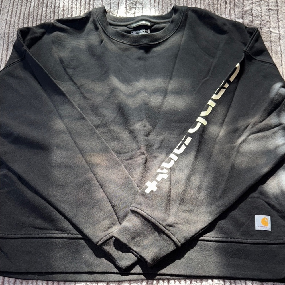 Carhartt Black Crewneck Sweater with Logo